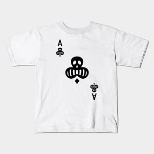 Easy Halloween Playing Card Costume: Ace of Clubs Kids T-Shirt